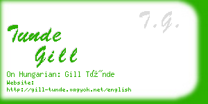 tunde gill business card